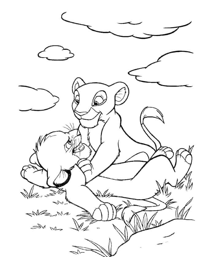 Lion Simba dan Lion Nala dari The Lion King