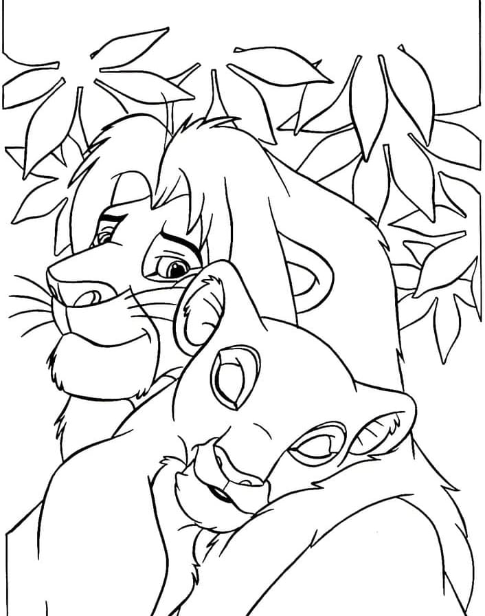 Mufasa bersama Nala orang tua Simba