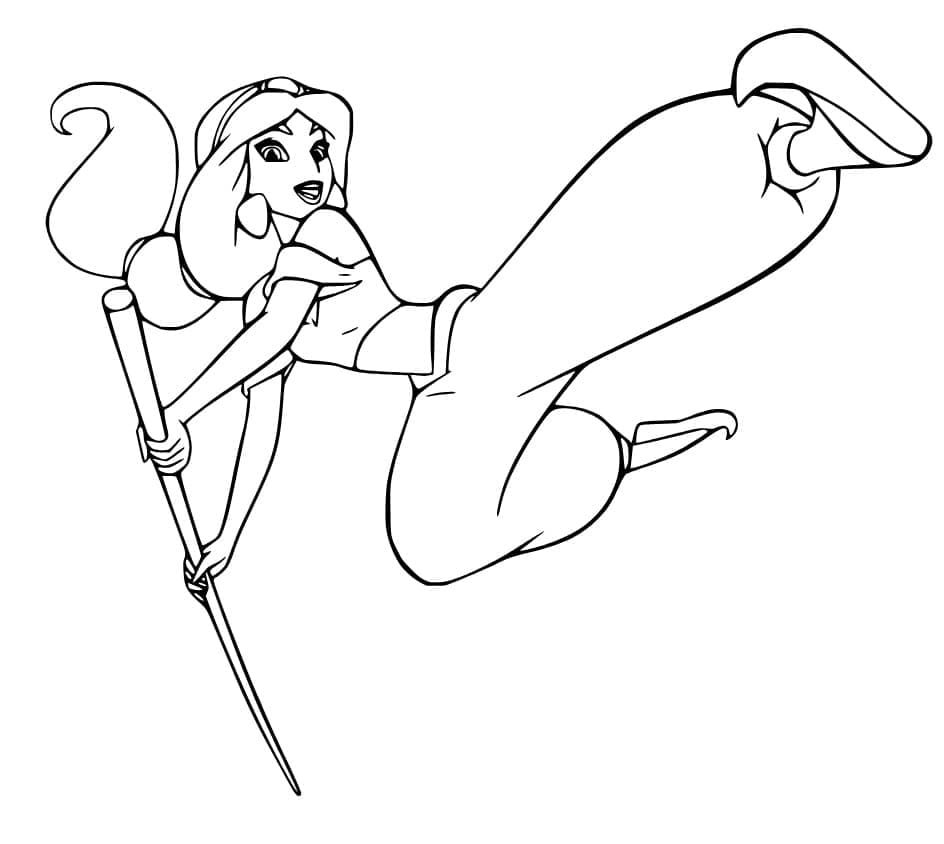 Putri Jasmine sedang Melompat