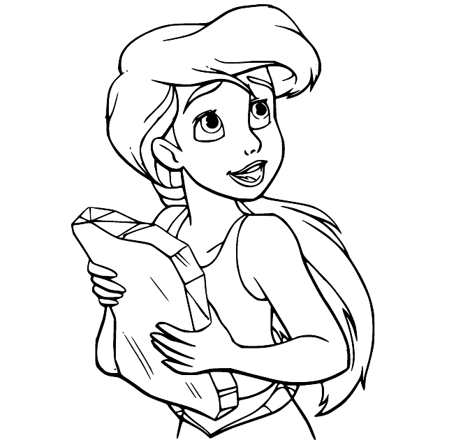 Putri Melody Memegang Es