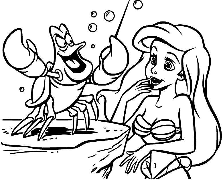 Sebastian Berbicara dengan Ariel dari The Little Mermaid