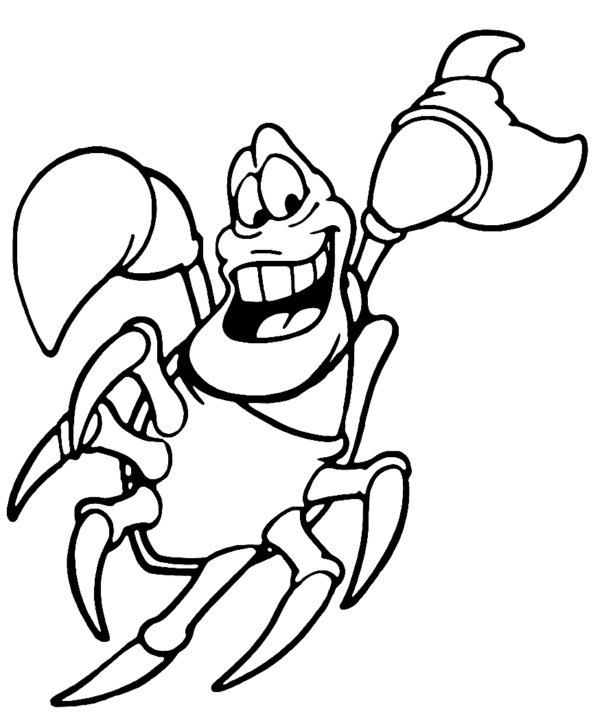 Sebastian Bersorak dari The Little Mermaid