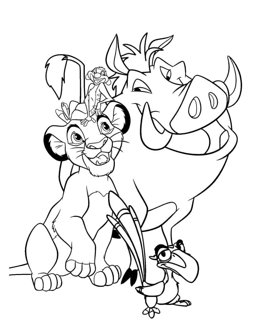 Simba Timon Pumbaa Dan Zazu