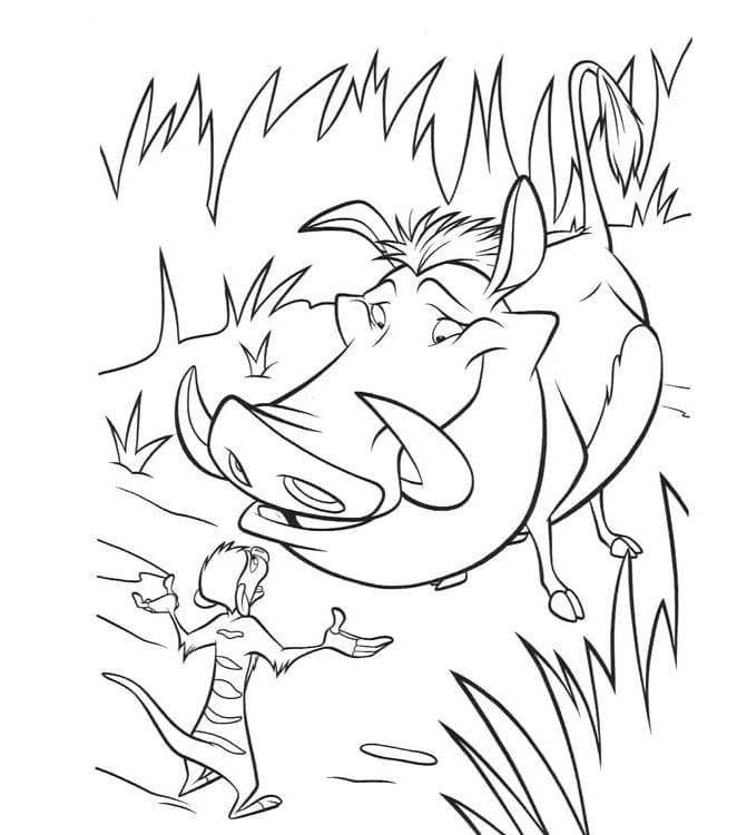 Timon dan Pumbaa sedang berbicara