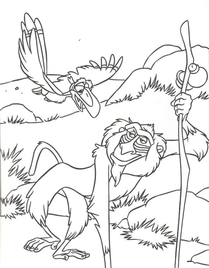 Zaru dan Rafiki dari The Lion King
