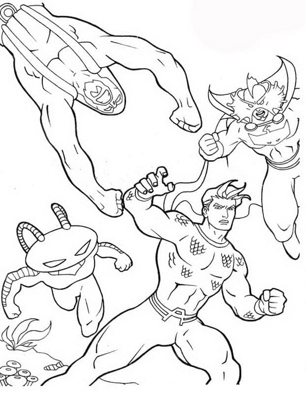 Aquaman sedang Berjuang