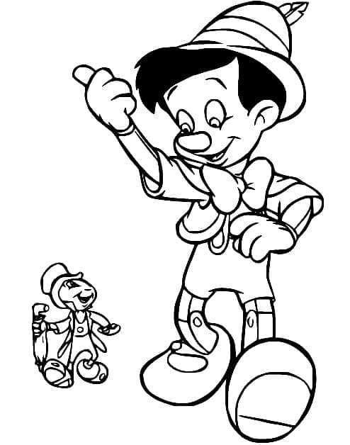 Jiminy Cricket dan Pinocchio