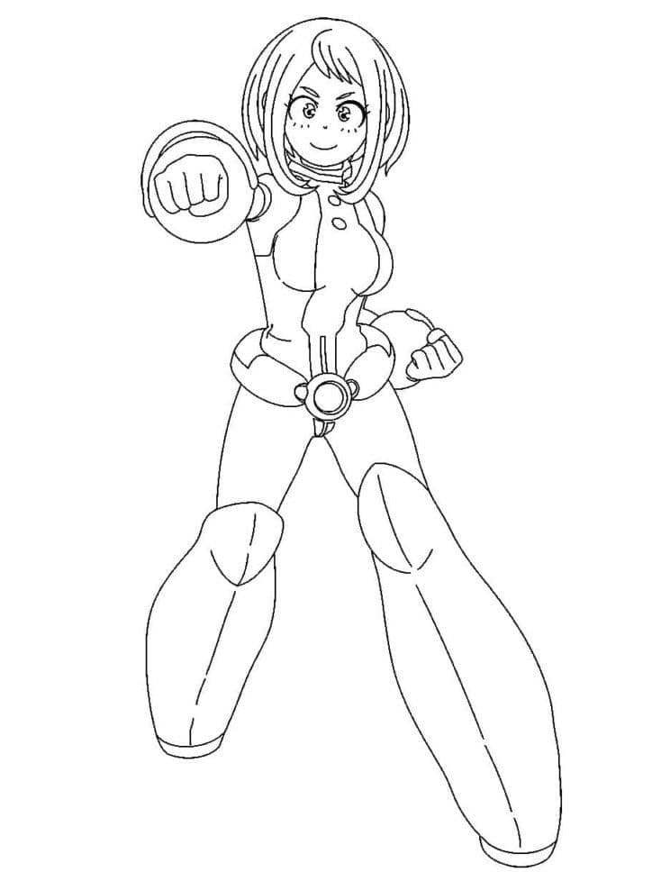 Ochako Uraraka sedang Bertarung