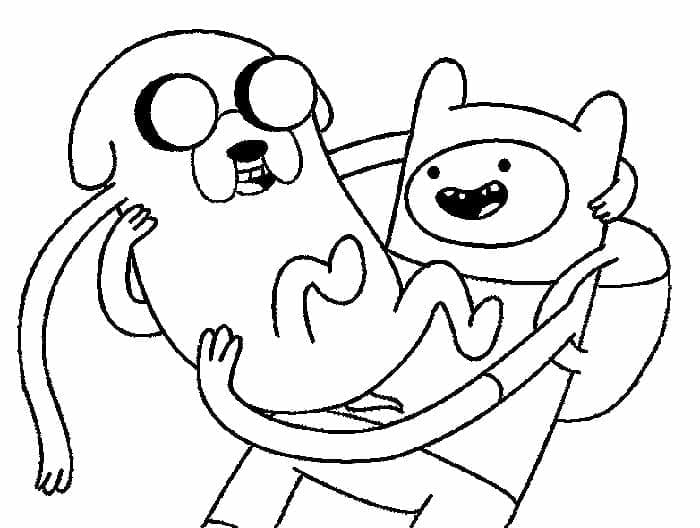 Adventure Time Jake dengan Finn