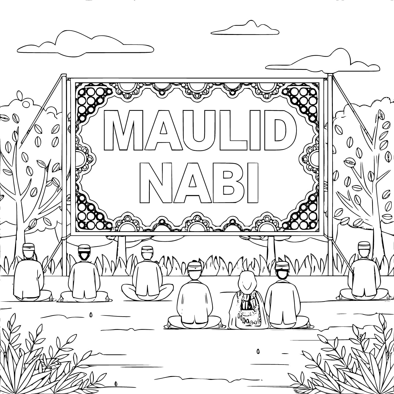 Cetak gambar Maulid Nabi