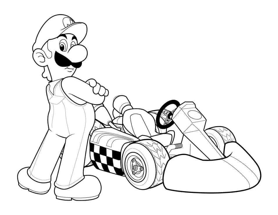 Kart Luigi yang dapat dicetak