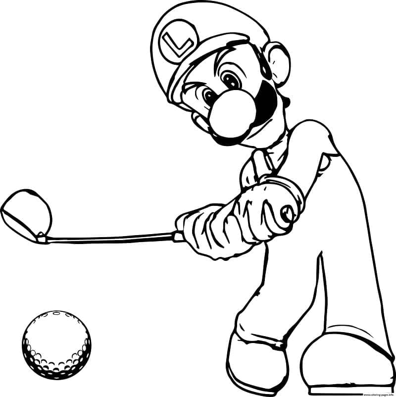 Luigi sedang bermain golf