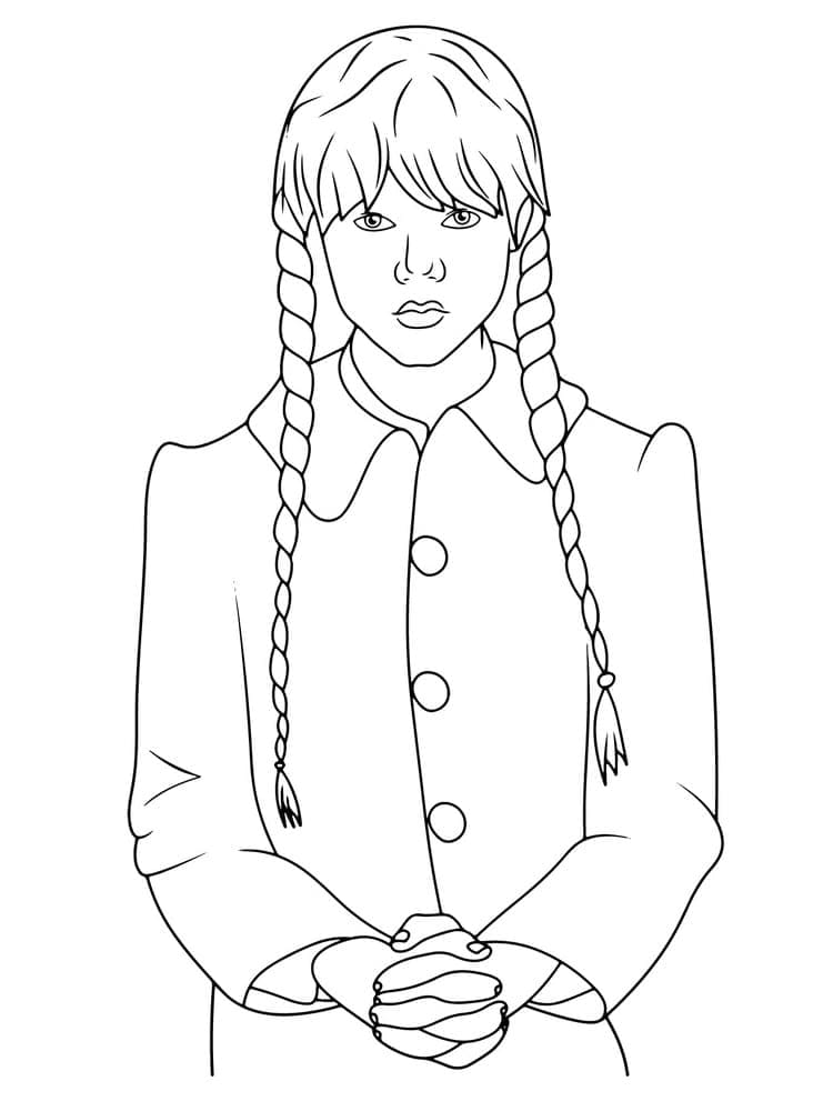 Wednesday Addams untuk Dicetak