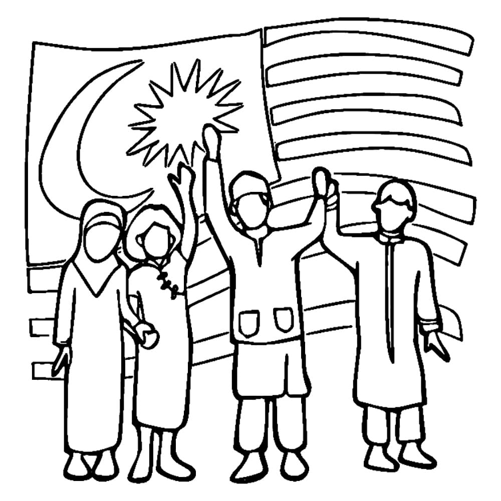 Bendera dan rakyat Malaysia