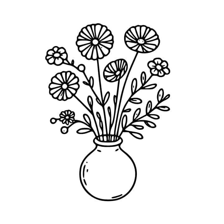 Cetak vas bunga gratis