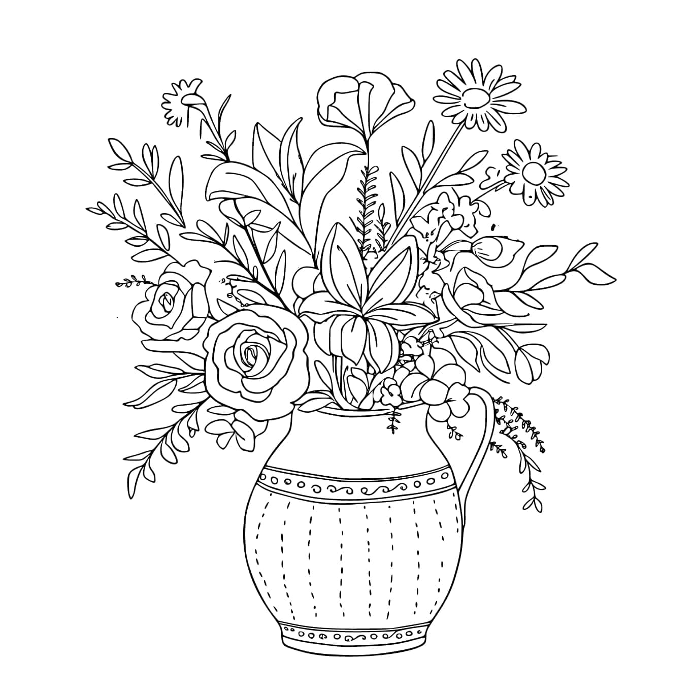 Cetakan vas bunga yang bagus