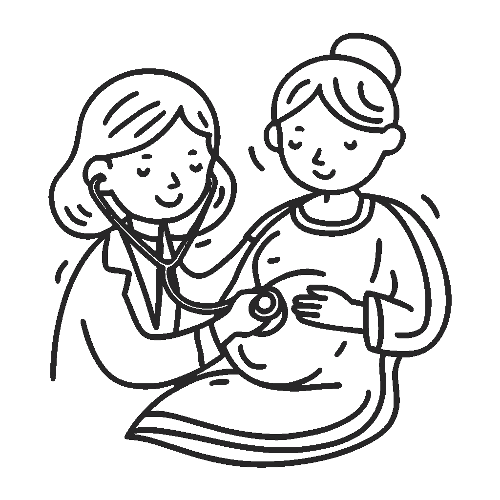 Dokter Perempuan dan ibu hamil