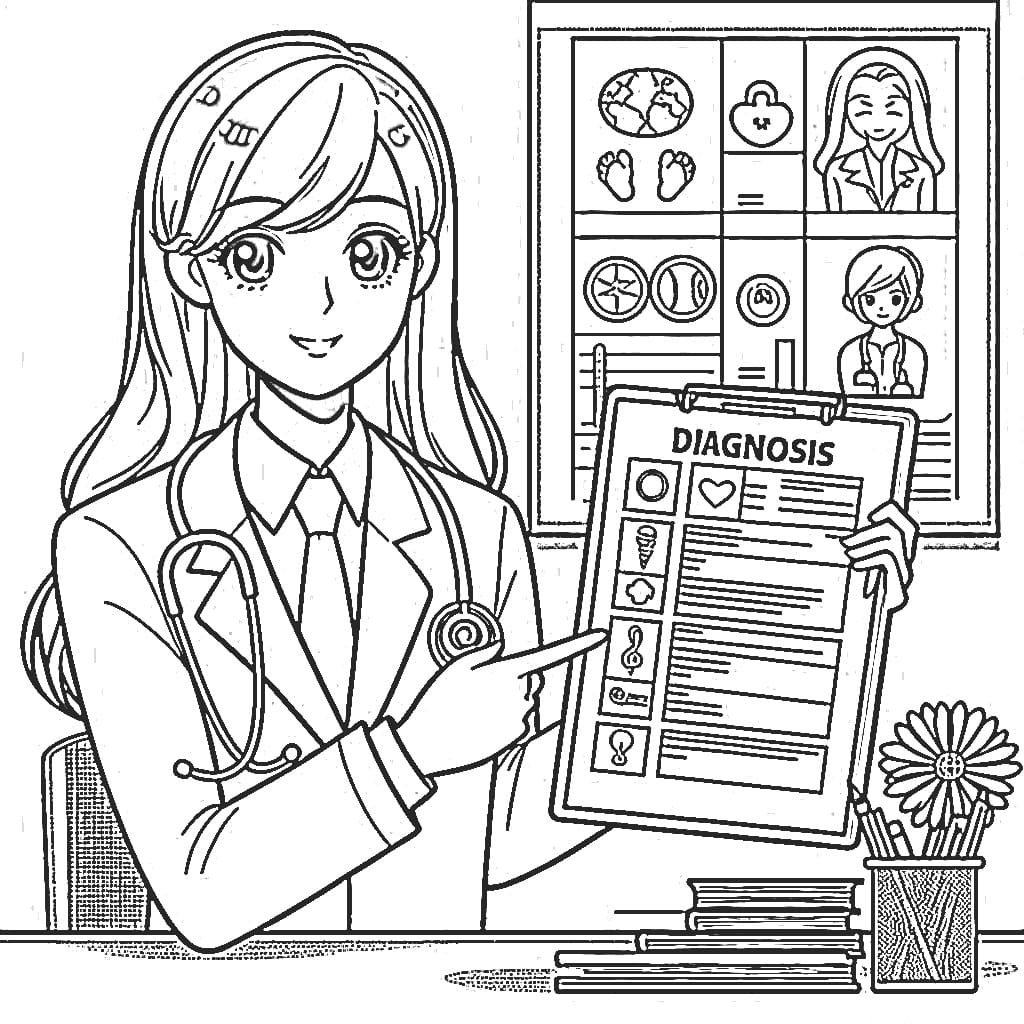 Dokter Perempuan menginstruksikan