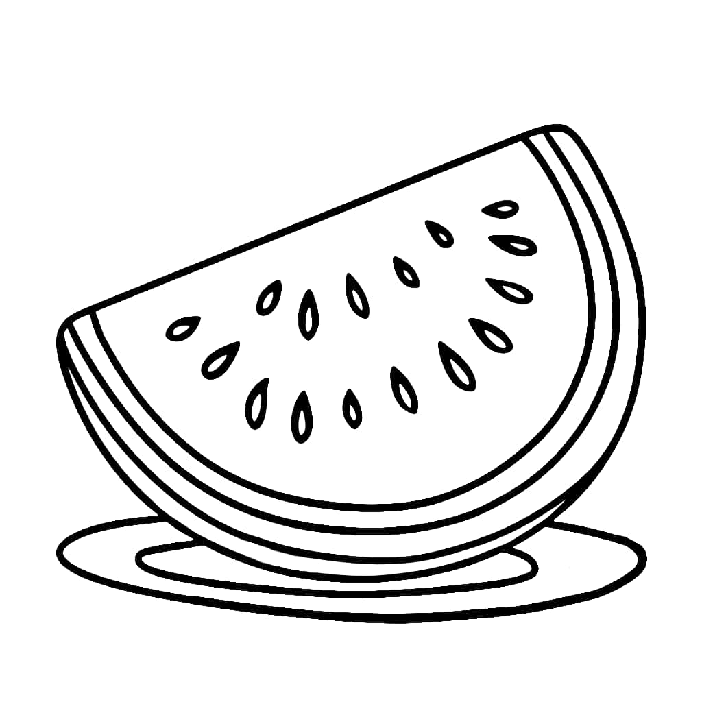 Gambar Irisan semangka sederhana