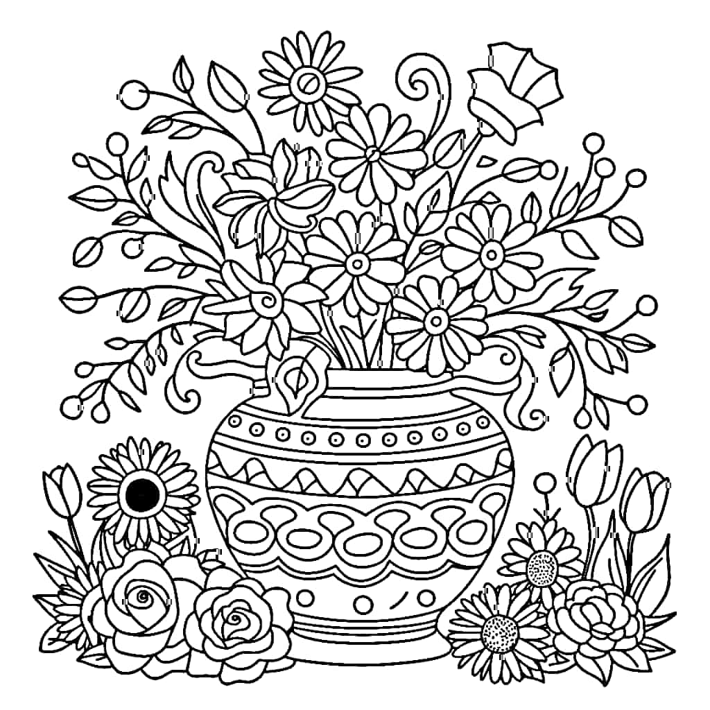 Gambar vas bunga besar