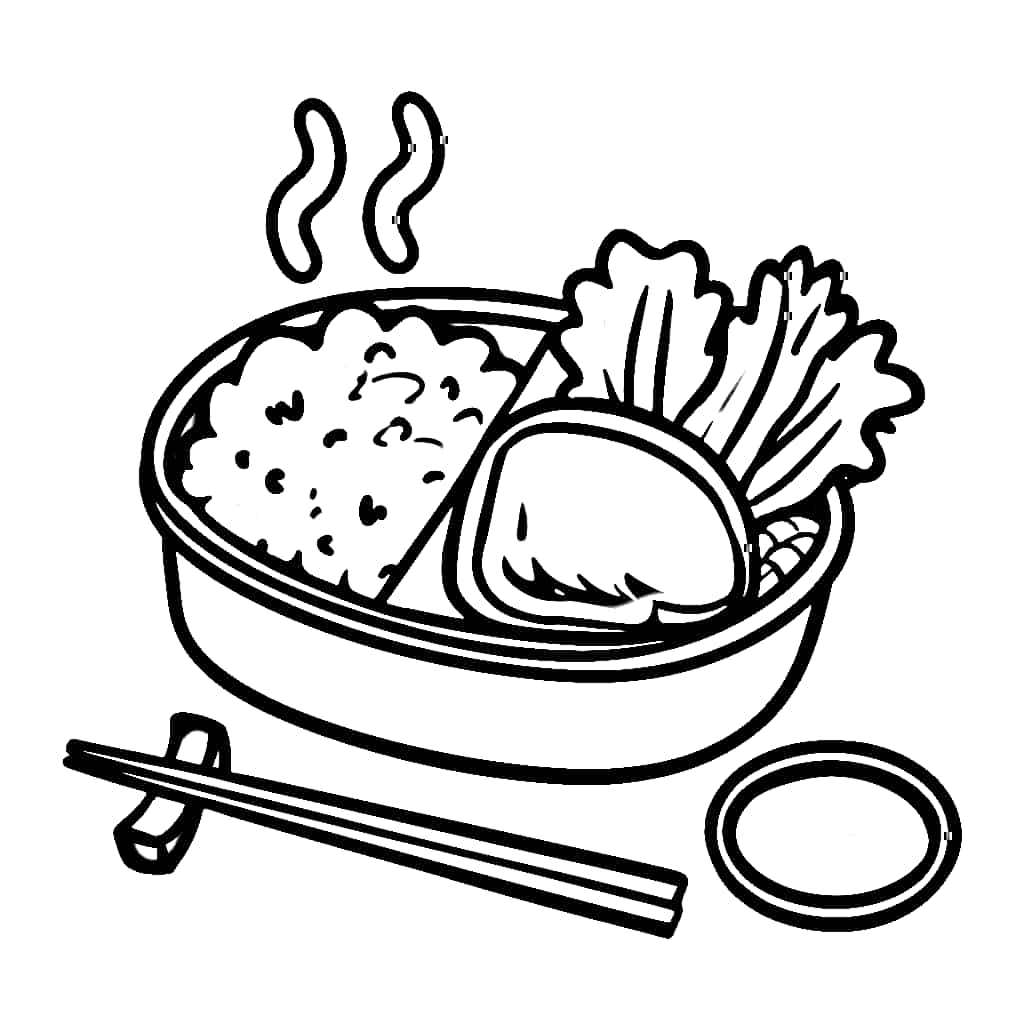 Kotak makan siang sederhana