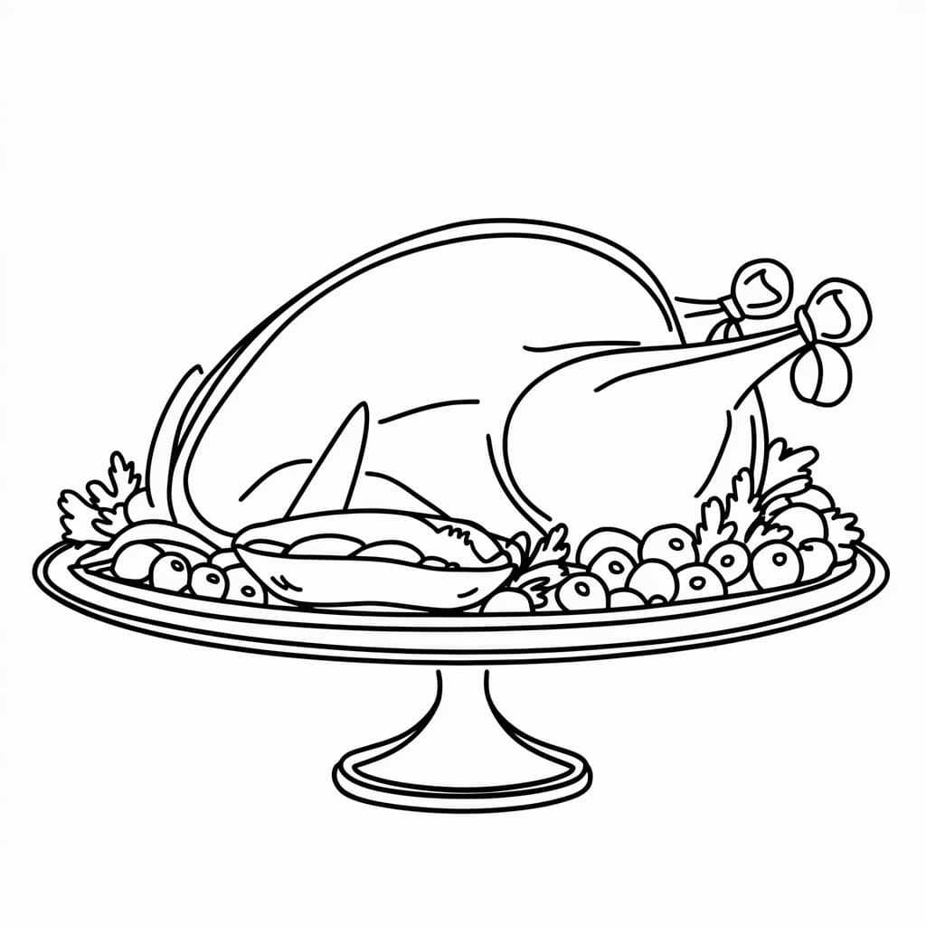 Nampan ayam panggang Natal