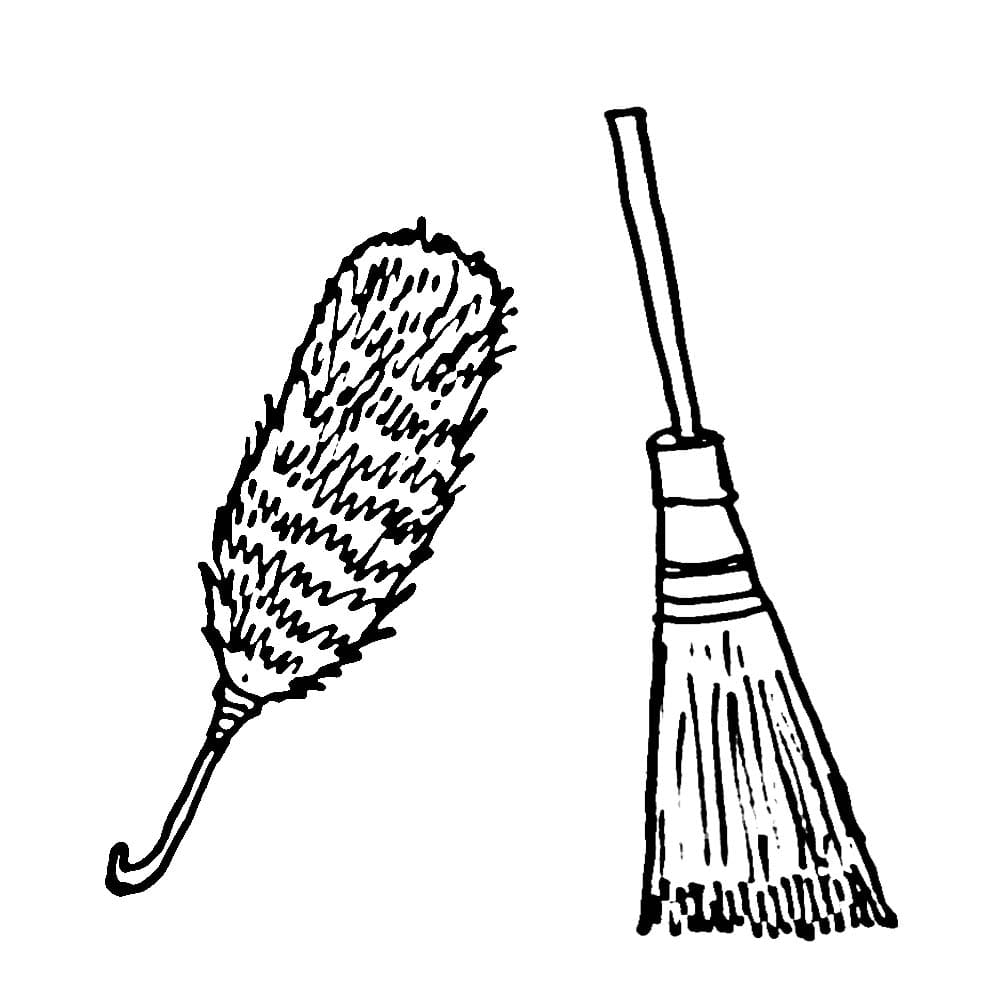 Sapu Lidi dan kemoceng