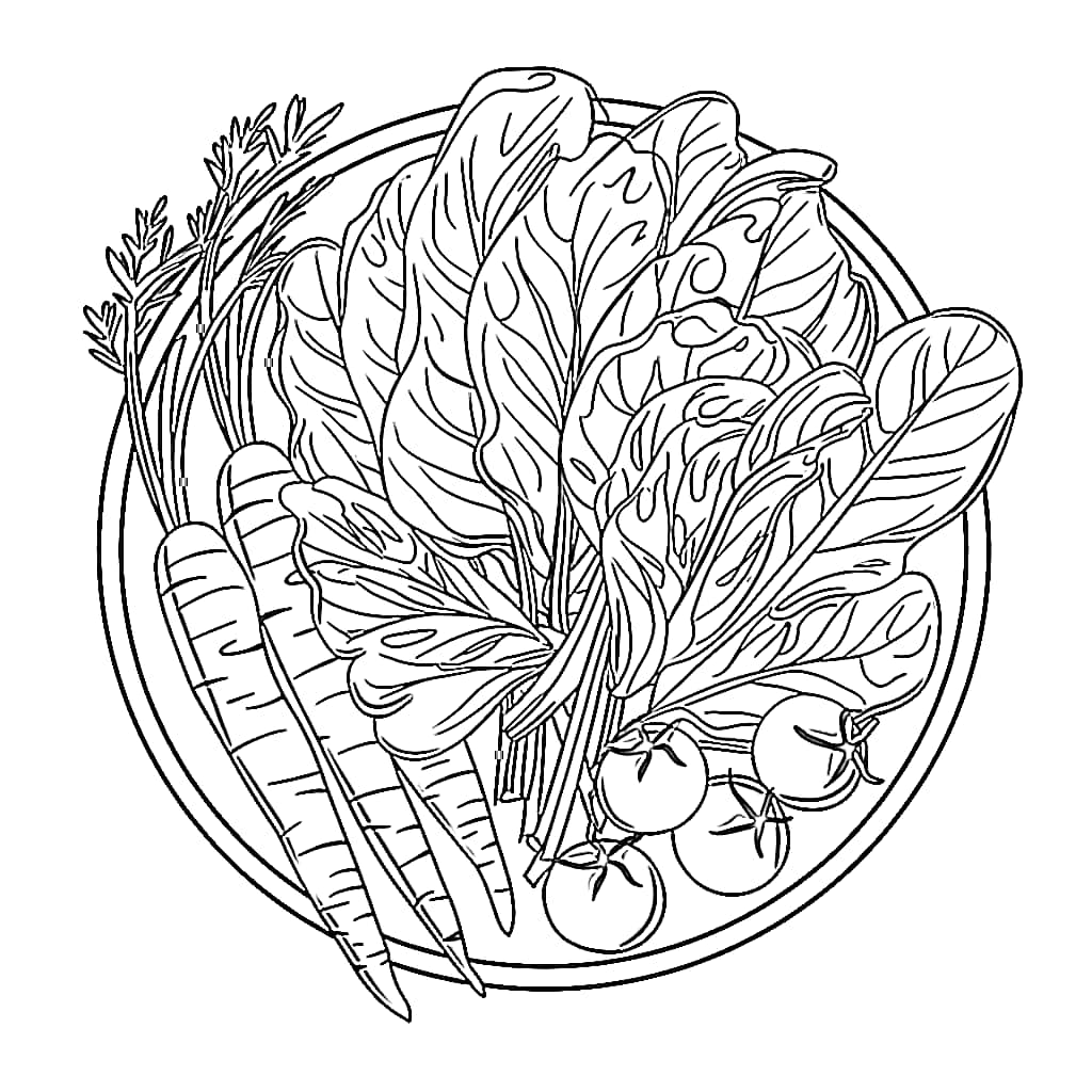 Sayur Bayam dengan tomat dan wortel