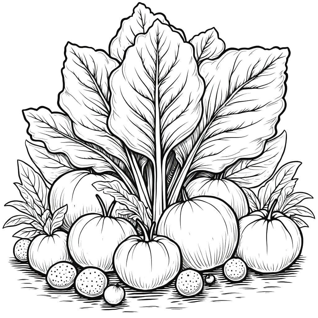 Sayur Bayam semak dan tomat