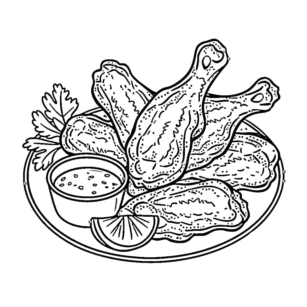 Sepiring paha ayam goreng