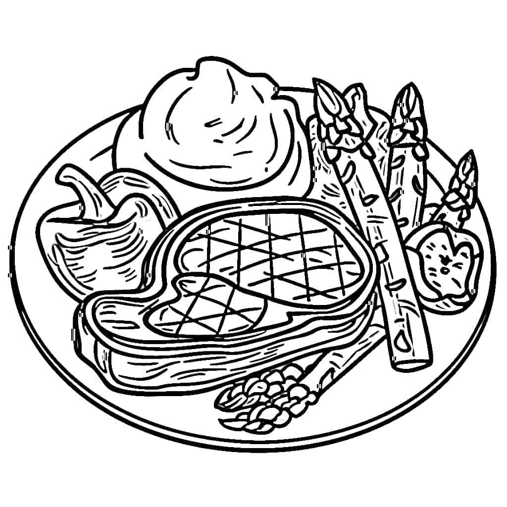 Steak dengan seledri dan paprika