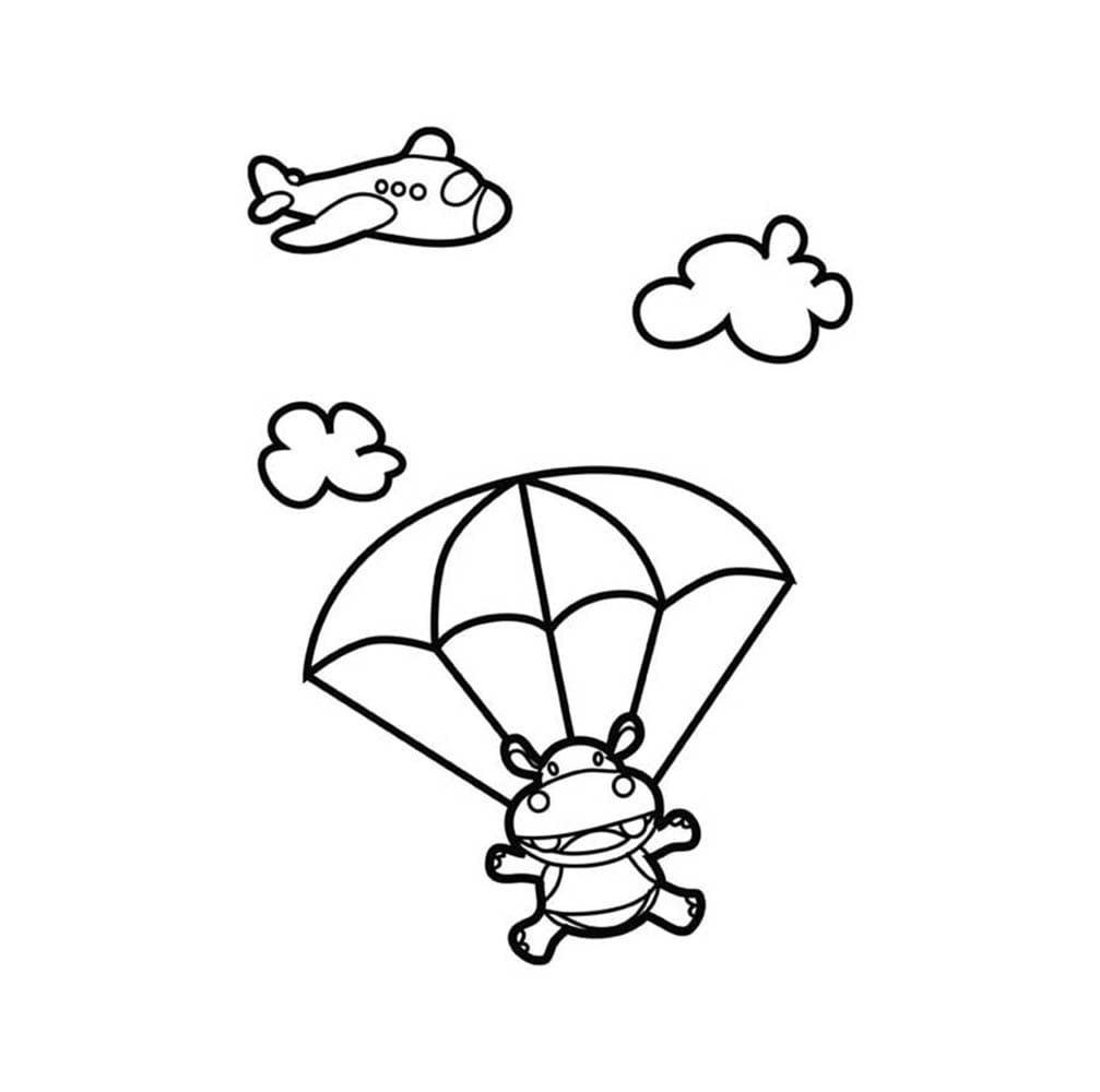 Terjun Payung Kuda Nil yang Lucu