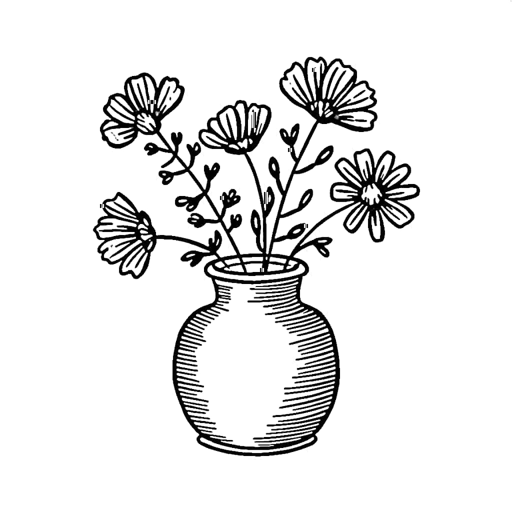 Vas Bunga Dasar Gratis