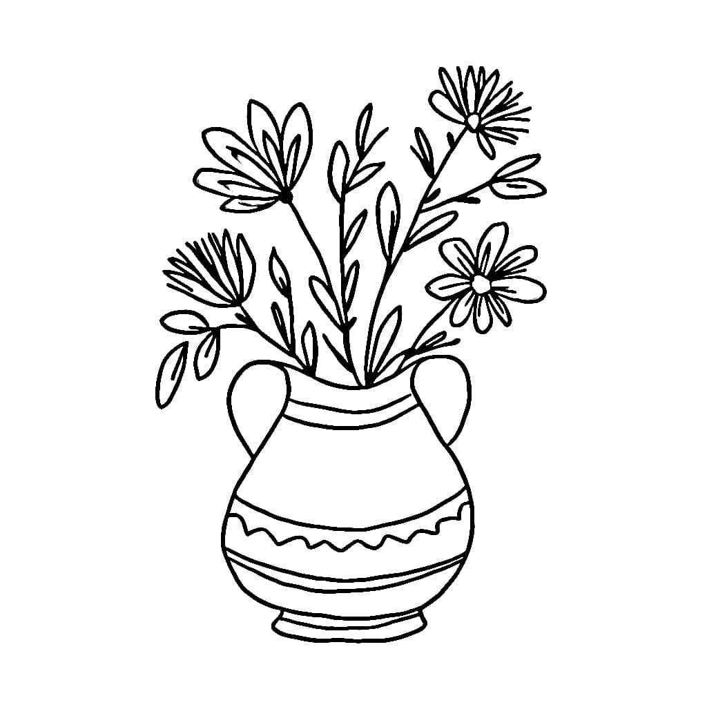 Vas bunga sederhana untuk anak-anak