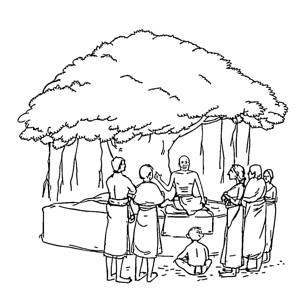 Bermeditasi di bawah Pohon Beringin