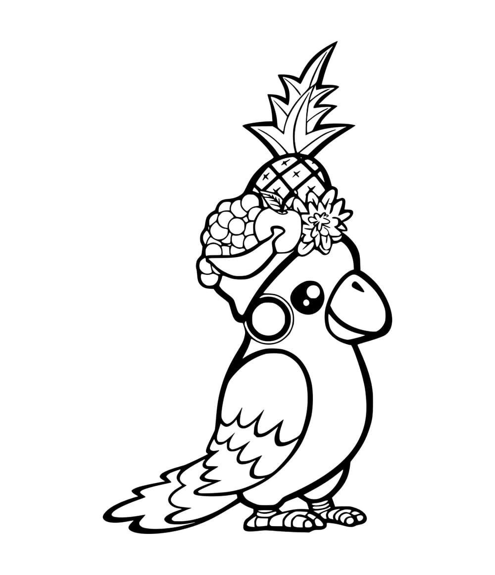 Burung Beo Lucu dan Buah-buahan