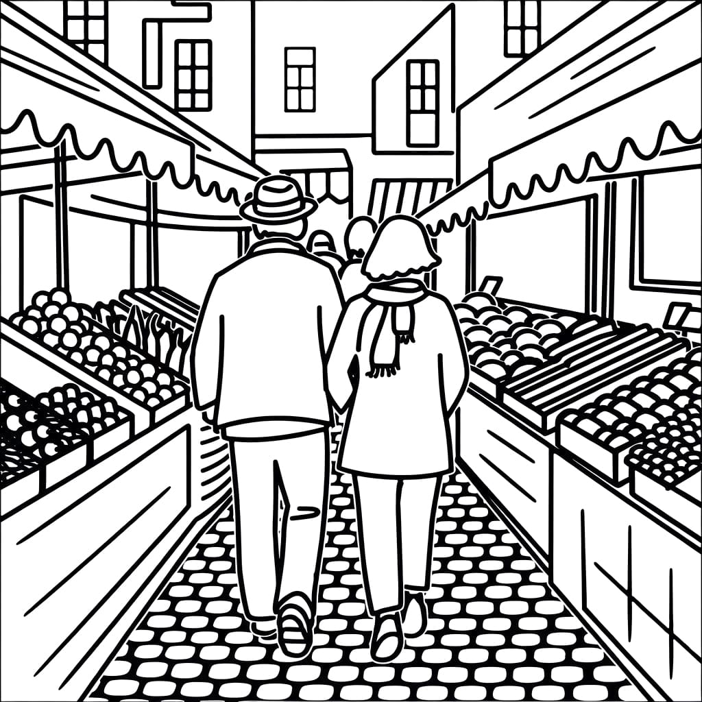 Cetak gambar Pasar gratis