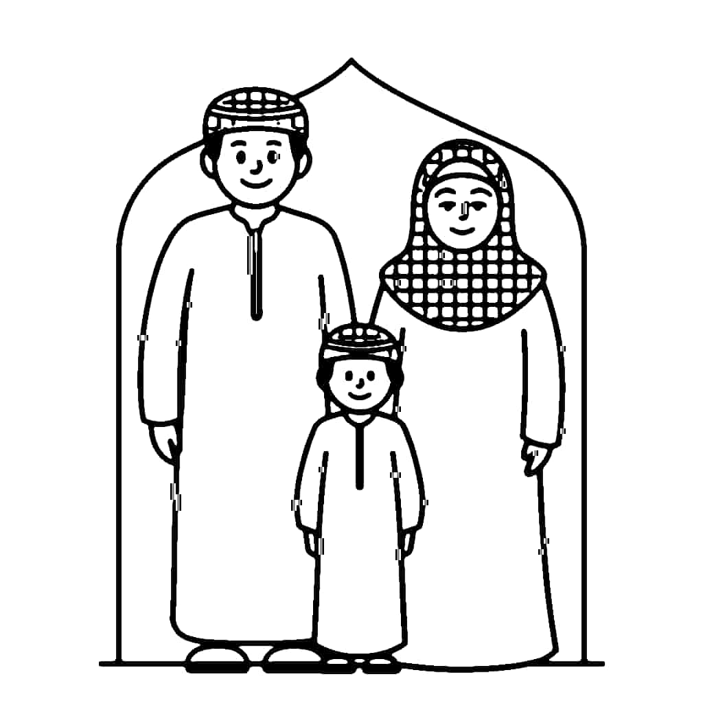 Gambar Keluarga Muslim Gratis