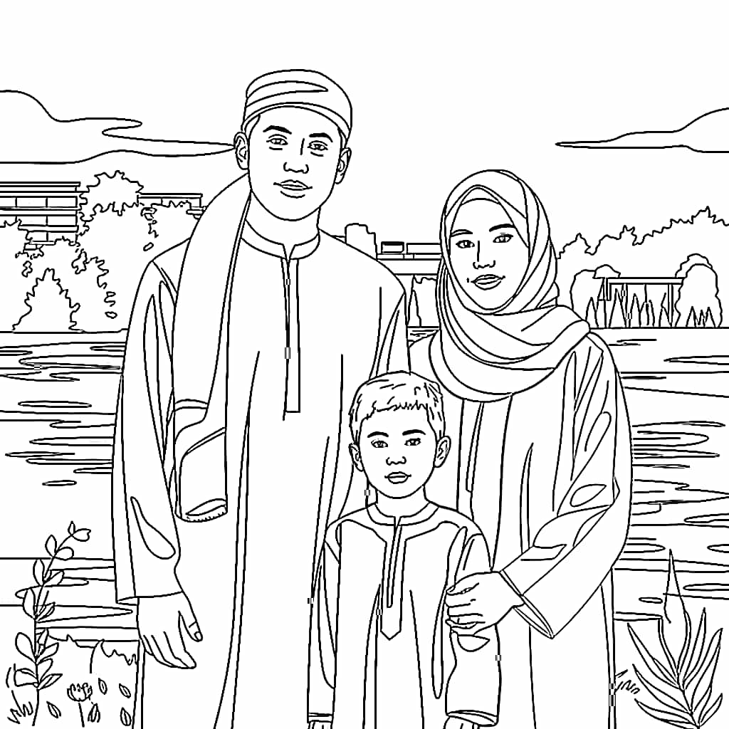 Gambar keluarga Muslim pacaran