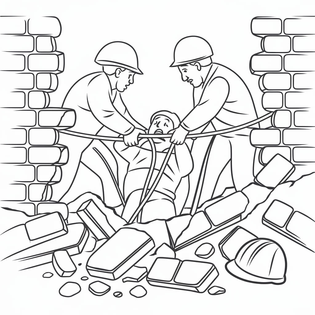 Gambar penyelamatan korban Gempa bumi