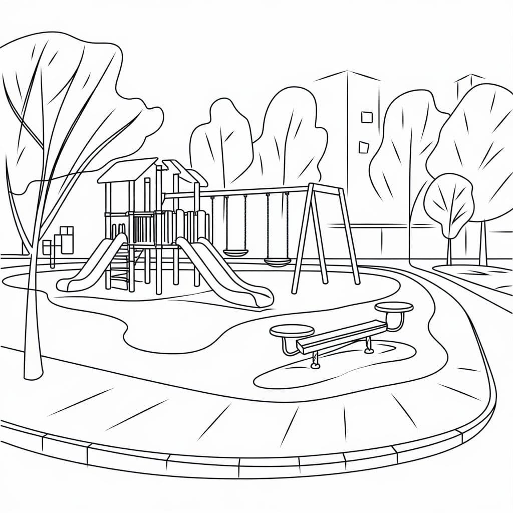 Gambar permainan di Taman Kota