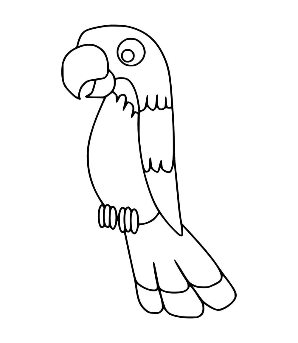 Kartun Burung Beo yang Mudah