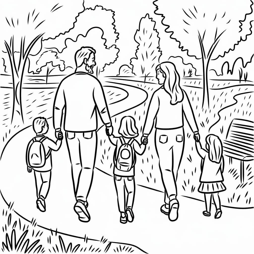 Keluarga di Taman Kota