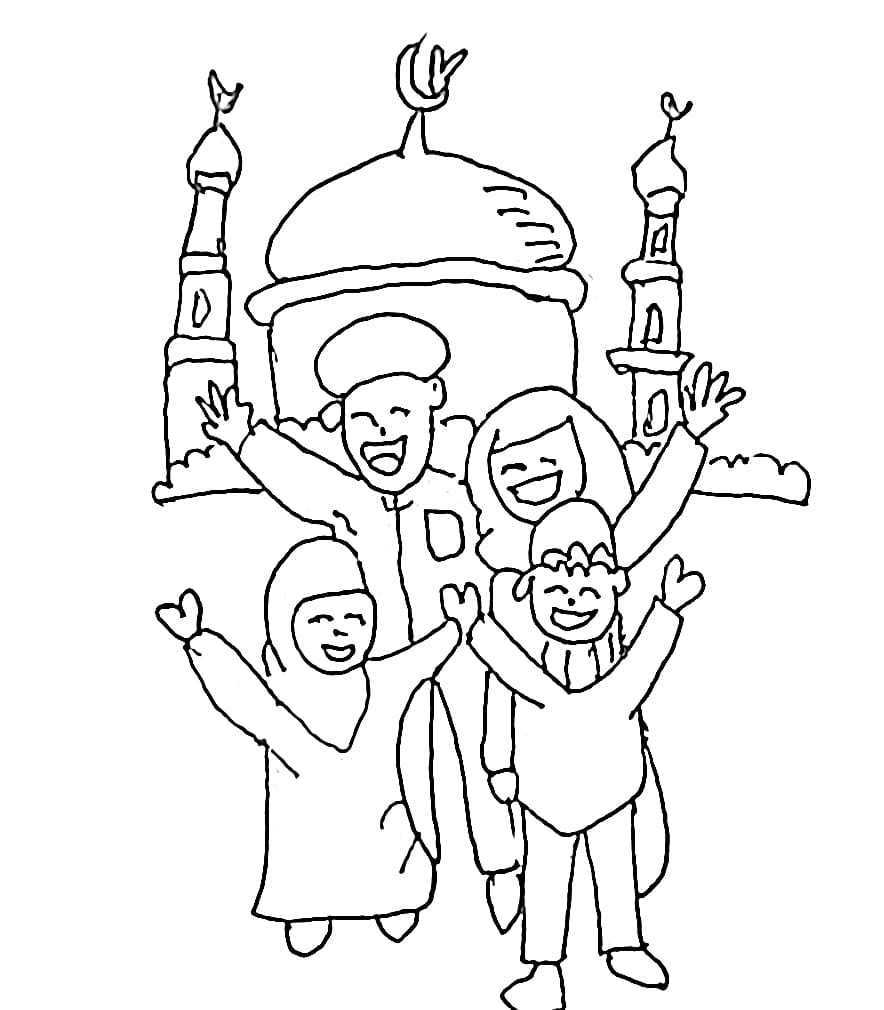 Keluarga Muslim yang bahagia