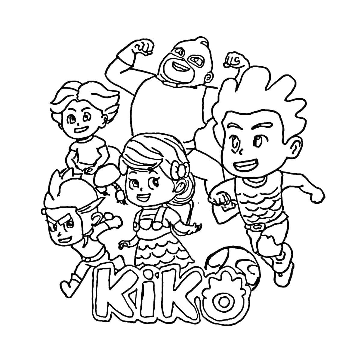 Kiko bersama teman-temannya