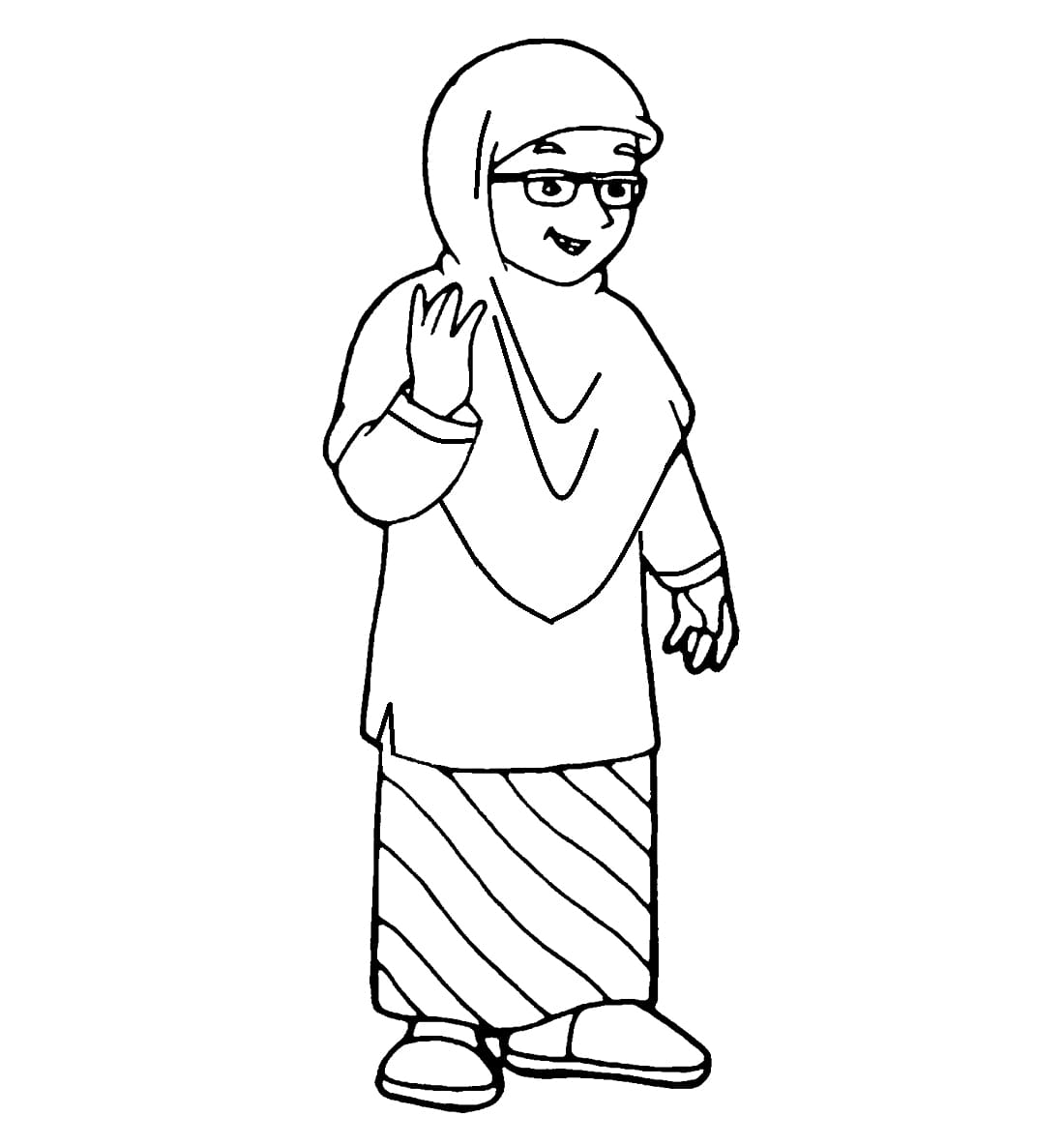 Nenek memakai pakaian tradisional