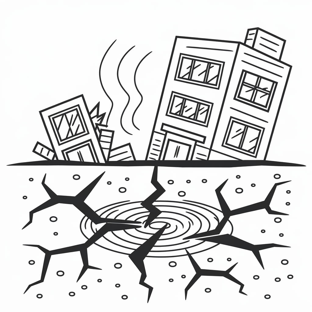 Rumah roboh akibat Gempa bumi