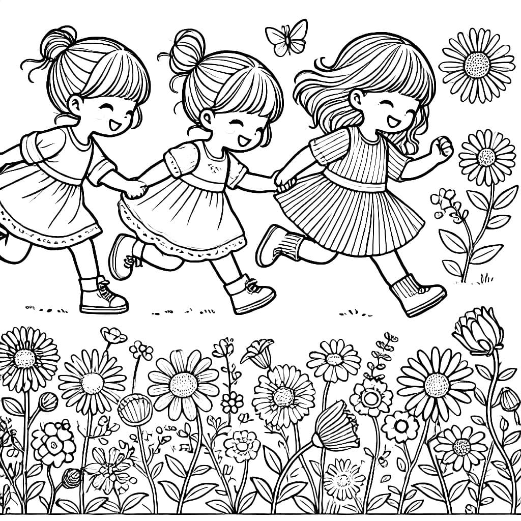 Anak-anak di Taman Bunga