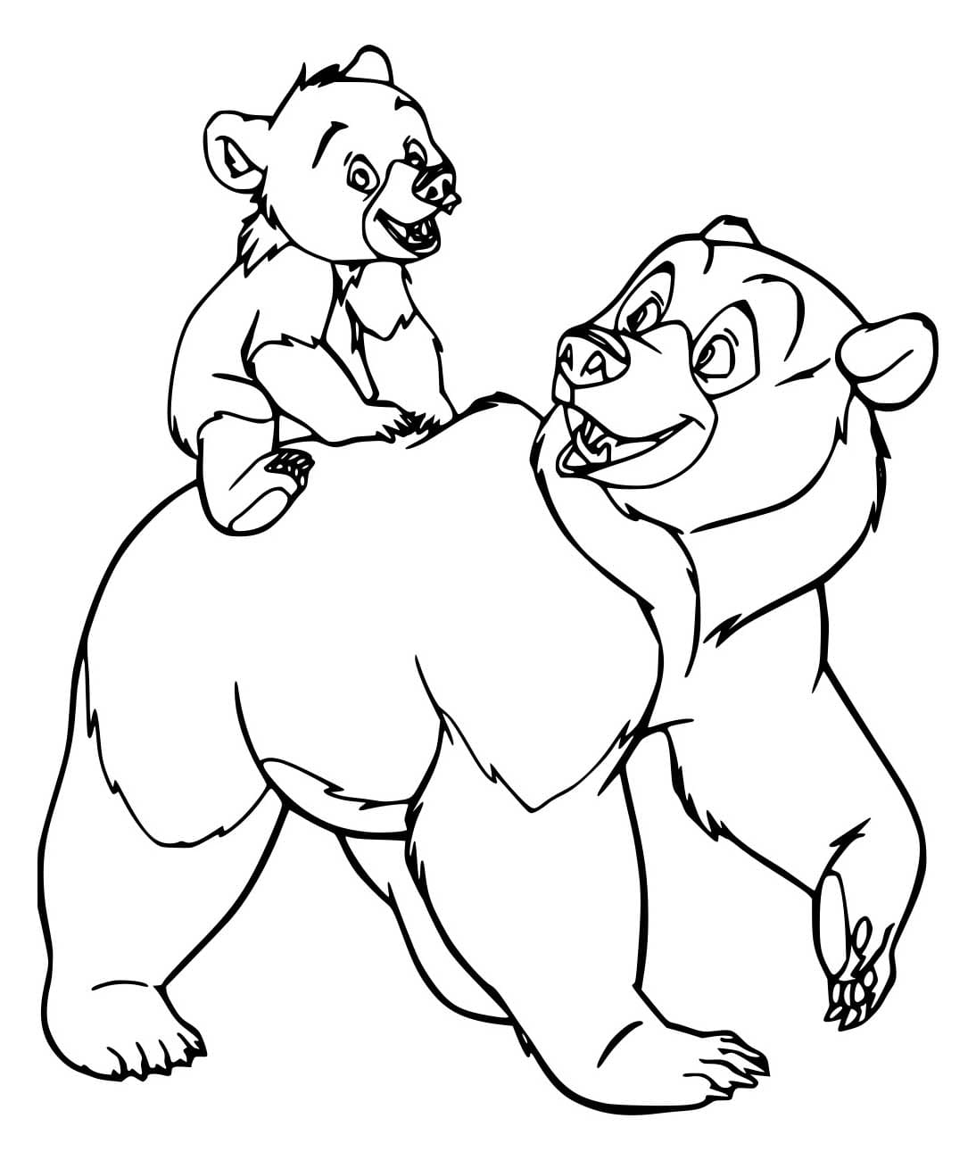 Anak Beruang di Punggung Ibunya