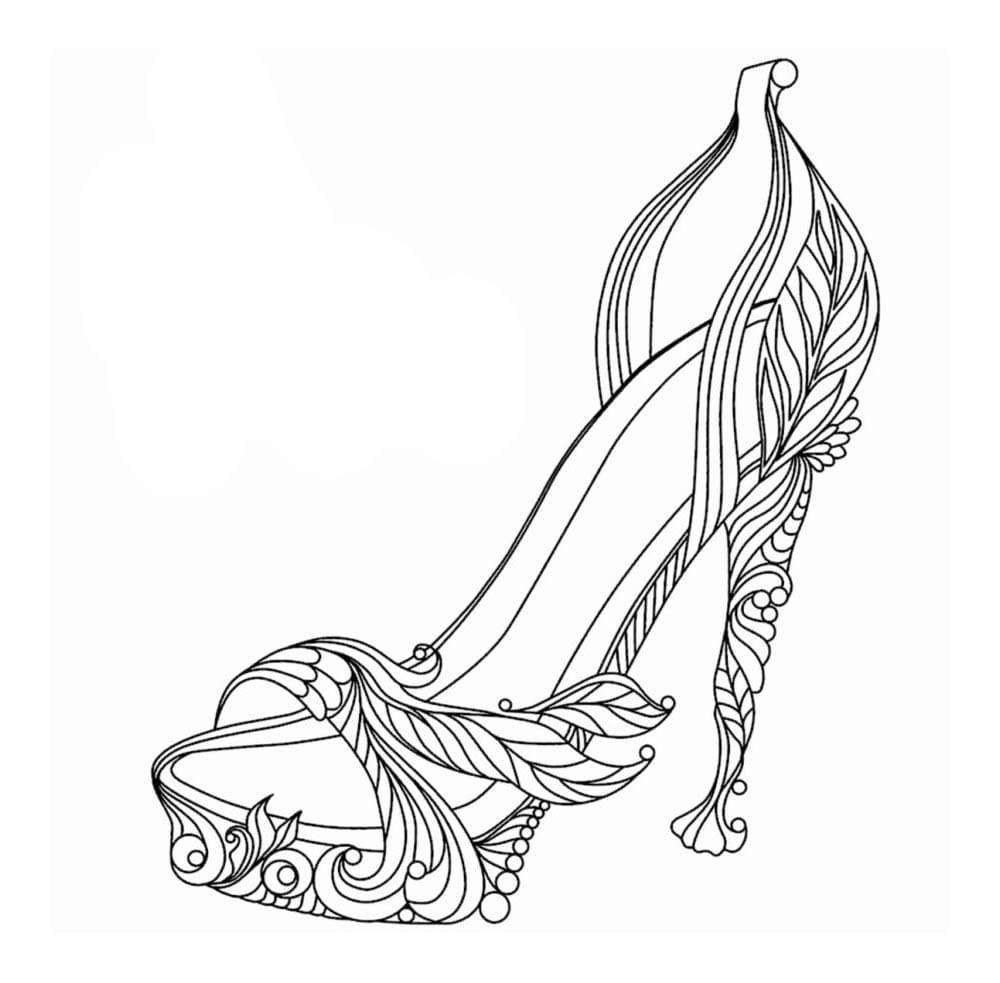 Batu berkilau menghiasi sepatu